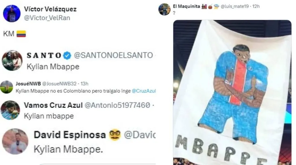 Víctor Velázquez hizo relacionar a Kylian Mbappé con Cruz Azul (X)