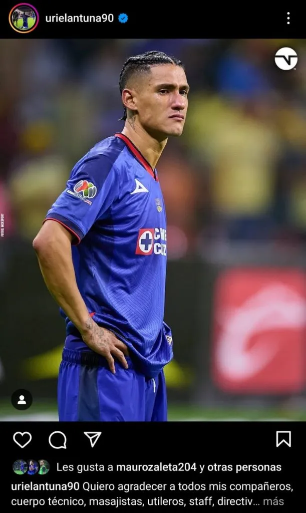 La imagen que compartió Uriel Antuna en Instagram. (@urielantuna90)