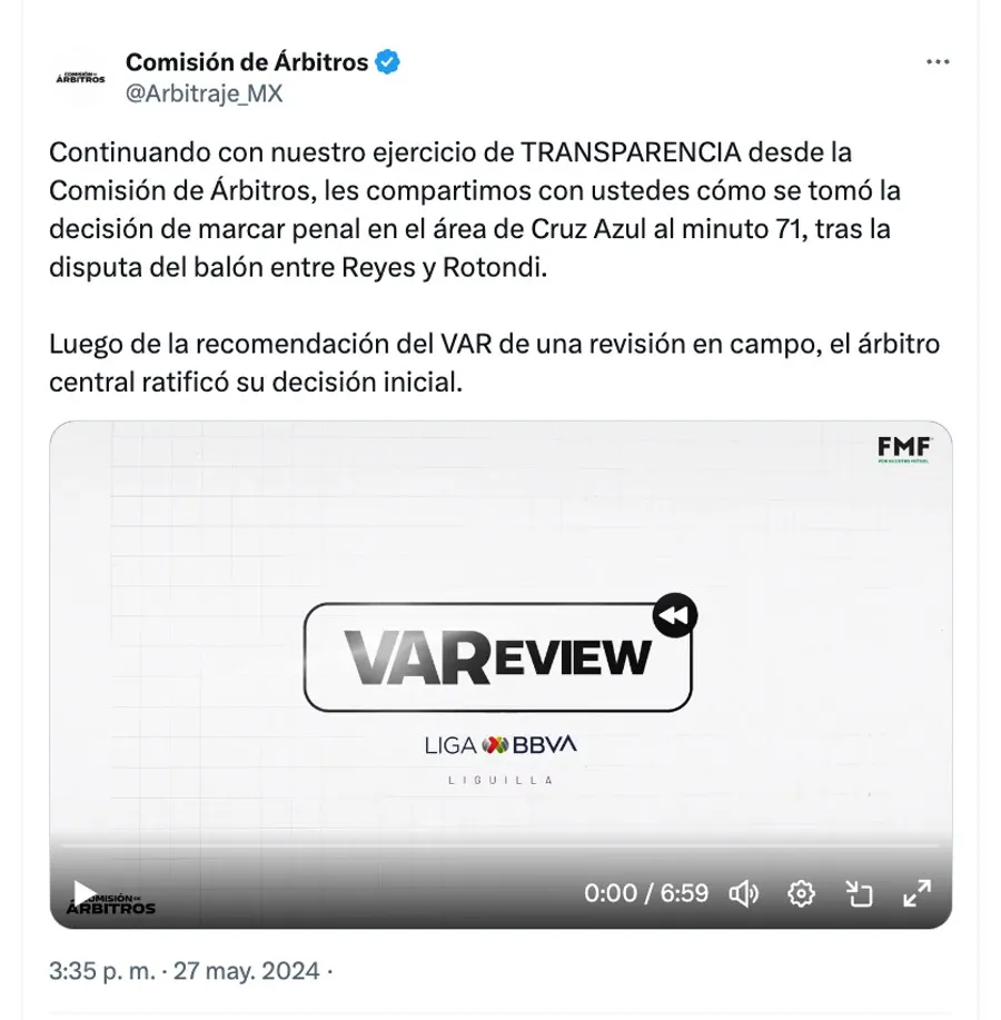 La Comisión del Árbitros reveló los audios del VAR sobre el polémico penal en la Gran Final