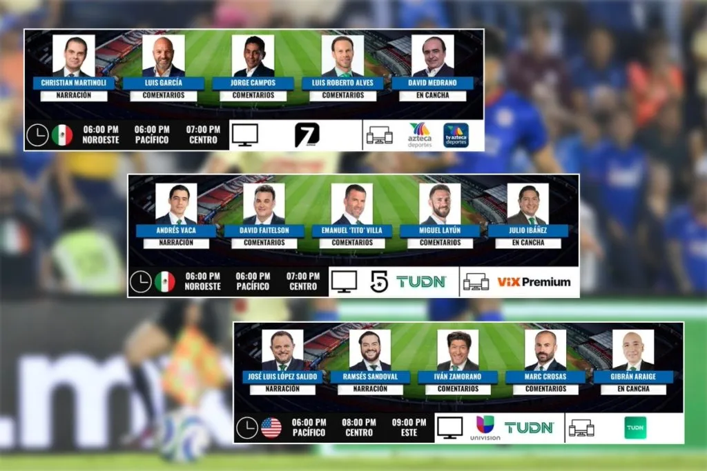 Los narradores de la Gran Final del Clausura 2024.