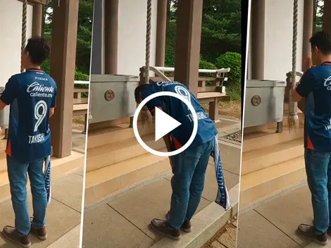 Aficionado japonés repite el ritual de la novena previo a la Gran Final