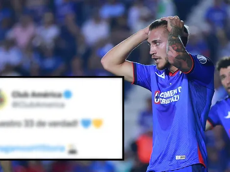 La irrespetuosa burla del América a Cruz Azul tras el gol de Quiñones