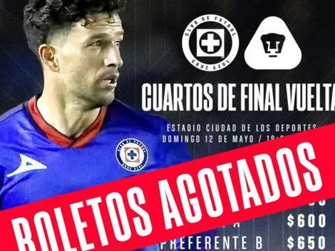 BOLETOS AGOTADOS para el Cruz Azul vs. Pumas
