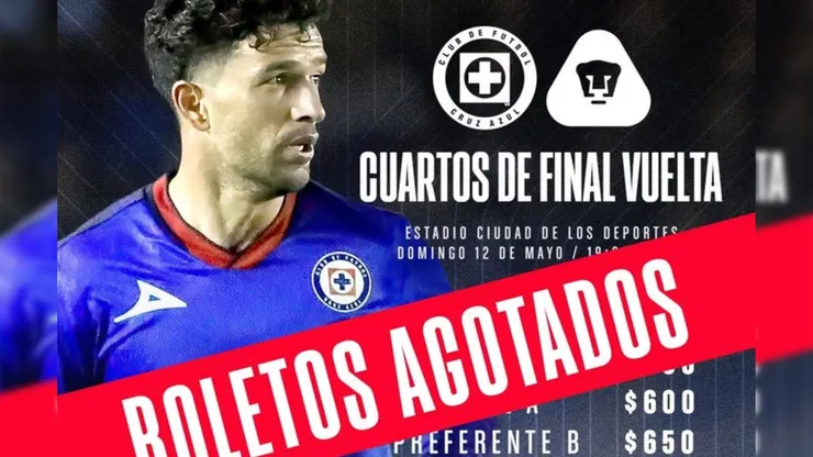 BOLETOS AGOSTADOS - Cruz Azul vs. Pumas