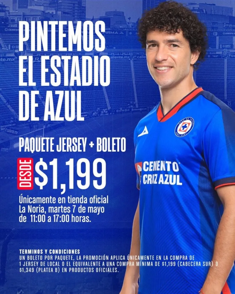 Promoción para el Cruz Azul vs. Pumas.
