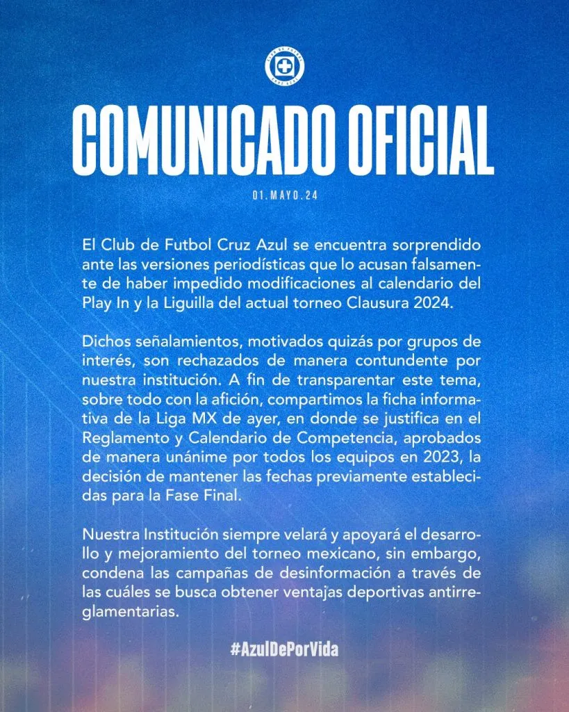 X: @CruzAzul