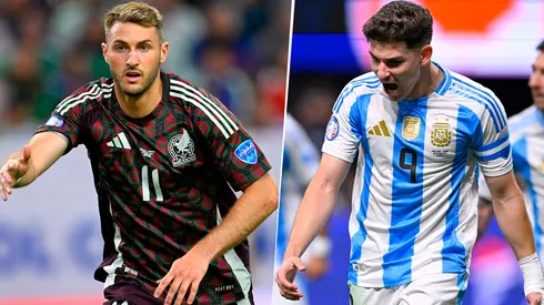 Santi Giménez y Julián Álvarez disputan la Copa América.