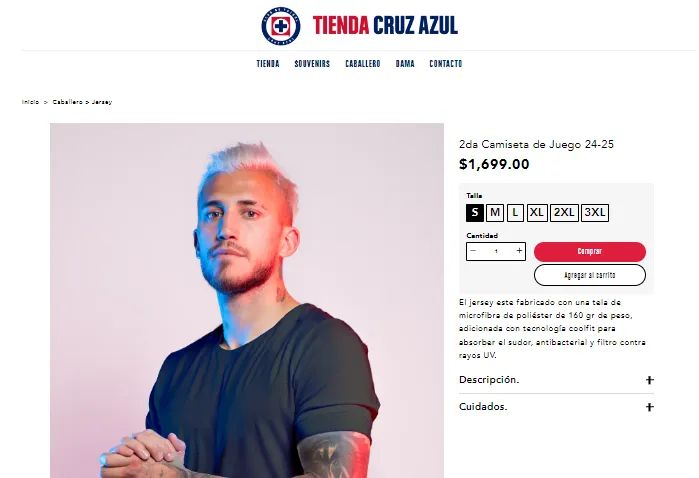 Afición de Cruz Azul ya puede adquirir el jersey mediante la preventa (Captura de Pantalla)