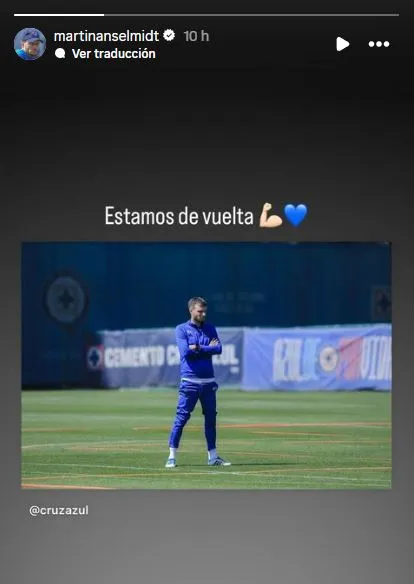 El contundente mensaje de Martín Anselmi a todo Cruz Azul (Instagram)
