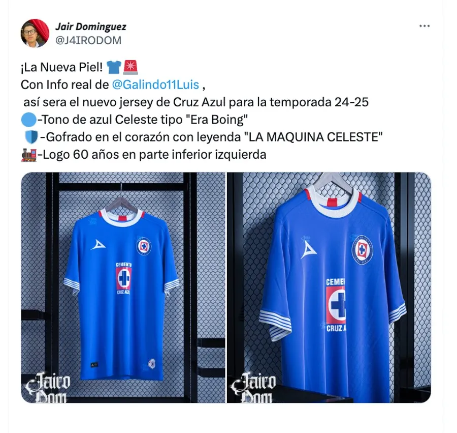 Filtran imágenes del nuevo uniforme de Cruz Azul.