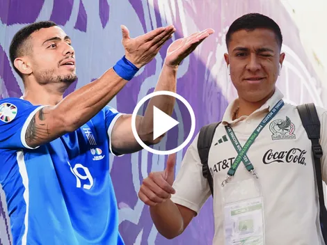 El primer saludo entre Giakoumakis y Montaño