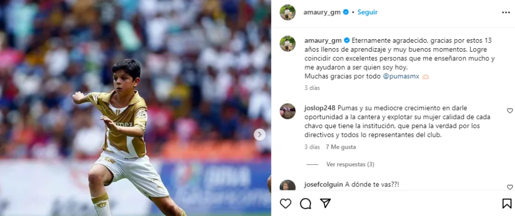 Publicación de Amaury García