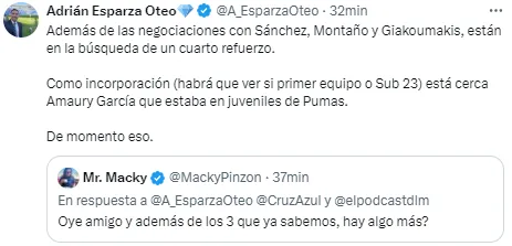 ¿Amaury García a Cruz Azul? (@A_EsparzaOteo)