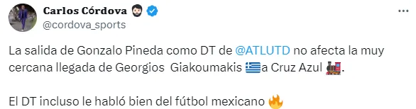 Información de Córdova en X