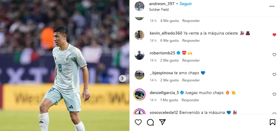 Reacciones a la publicación de Montaño (IG Andrés Montaño)
