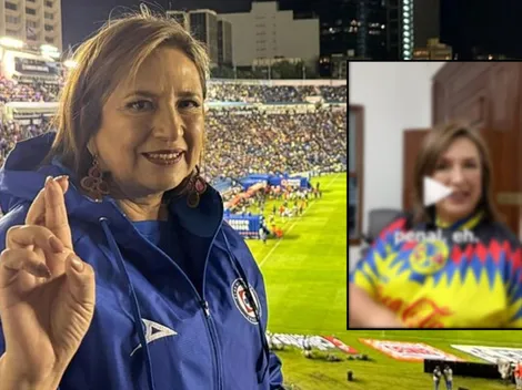 Xóchitl Gálvez se pone la playera del América tras derrota de Cruz Azul