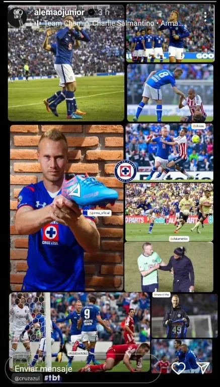 La publicación de Alemão que emocionó a Cruz Azul (@alemaojunior)