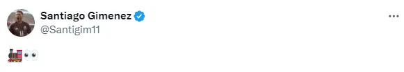 El tuit de Santi Giménez que intrigó a todo Cruz Azul. (@santigim11)