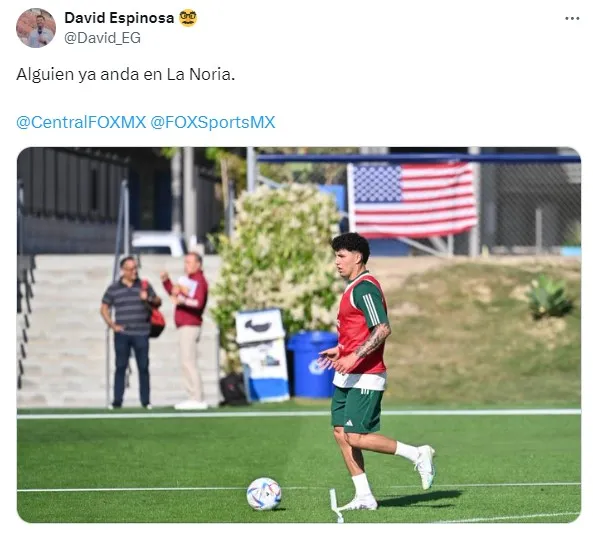 Jorge Sánchez se reportó en Cruz Azul a horas de quedar fuera de la Copa América 2024 (X)