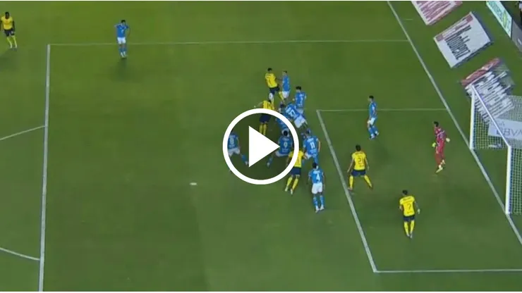 Gol del América contra Cruz Azul.