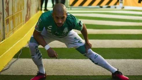 Matheus Dória en un partido con el Santos