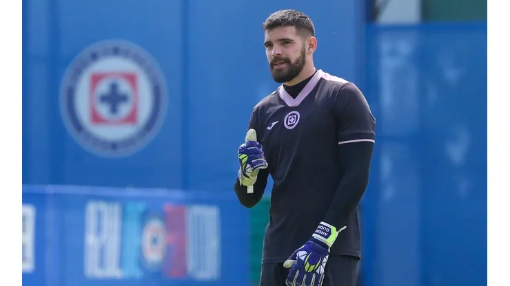 Andrés Guiño en el entrenamiento de este jueves