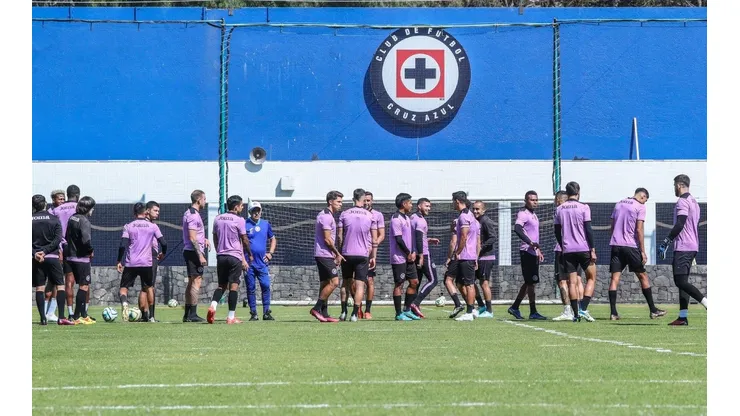 Cruz Azul en el entrenamiento de este martes