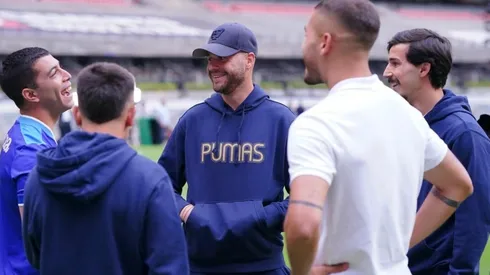 Erik Lira en la previa del partido contra Pumas