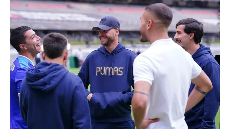 Erik Lira en la previa del partido contra Pumas