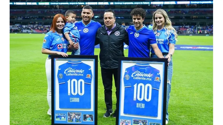 Rivero y Escobar antes del pitazo inicial