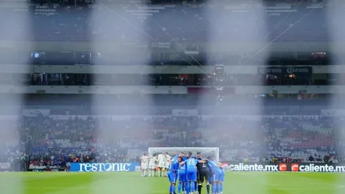 Cruz Azul en un partido ante Pumas