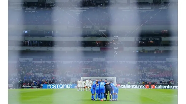 Cruz Azul en un partido ante Pumas
