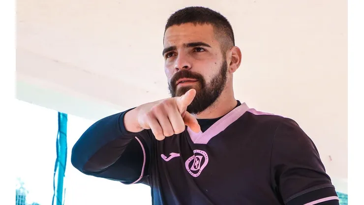 Andrés Gudiño en el entrenamiento de este jueves