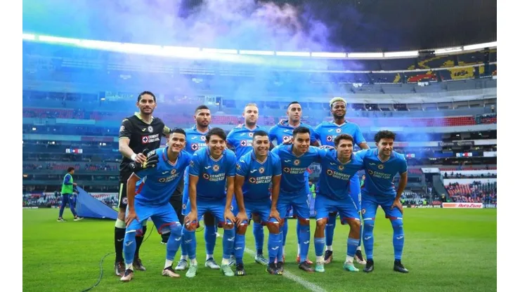 Cruz Azul en el partido ante los Rayados de Monterrey