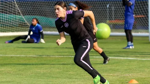 Palafox en su primer entrenamiento con Cruz Azul