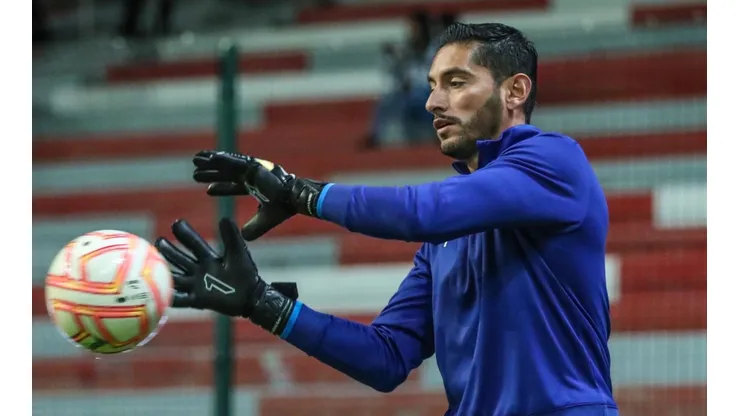 Jesús Corona en el partido contra el Toluca