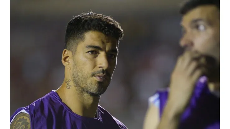 Suárez en un entrenamiento con Nacional, de Uruguay
