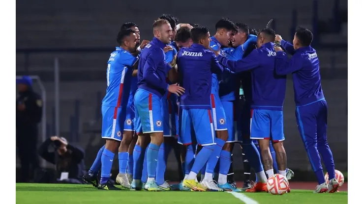 Cruz Azul en el partido contra Pumas
