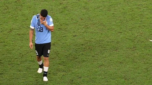 Luis Suárez en un partido de la selección de Uruguay