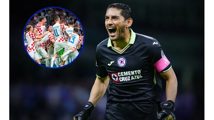 Jesús Corona 'festejó' el triunfo de Croacia en el Mundial.