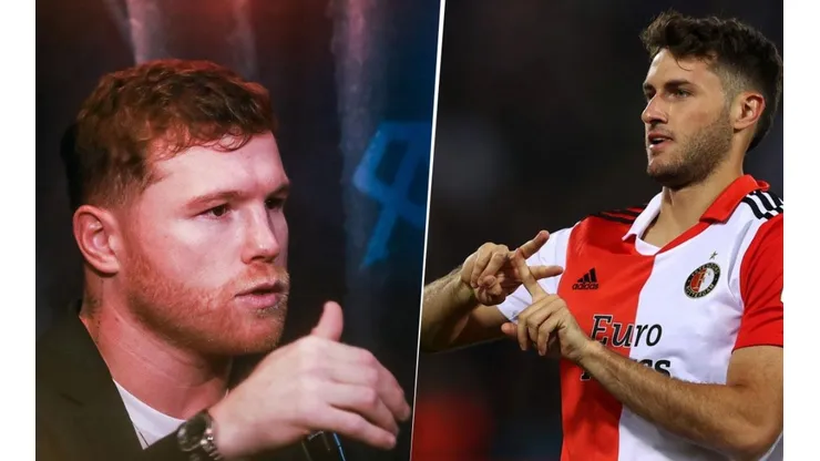 El 'Canelo' Álvarez y Santiago Giménez