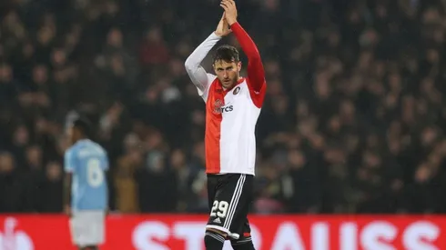 Giménez en un partido con el Feyenoord