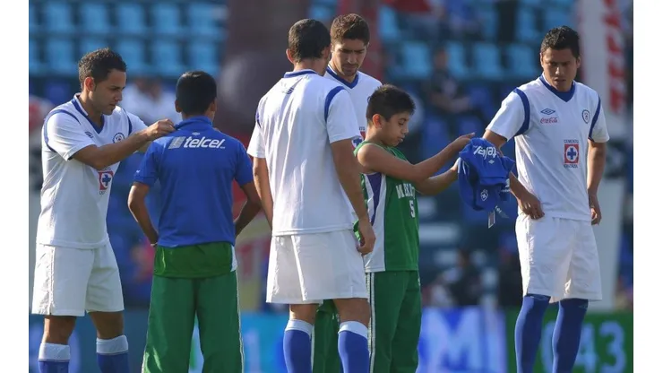 Jair Pereira en un entrenamiento de Cruz Azul