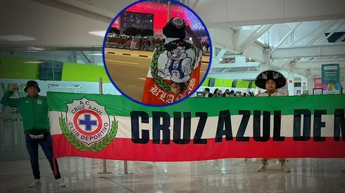 El trapo mundialista de Cruz Azul ya brilla en Qatar 2022.