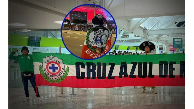 El trapo mundialista de Cruz Azul ya brilla en Qatar 2022.