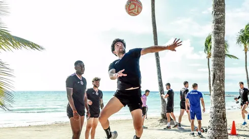 Nacho Rivero en un entrenamiento