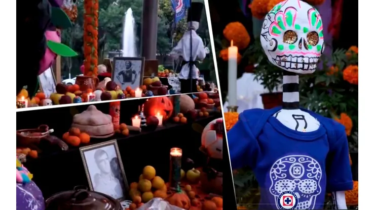 Cruz Azul armó una espectacular ofrenda dedicada a sus leyendas.