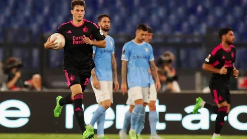 Giménez en el duelo ante la Lazio