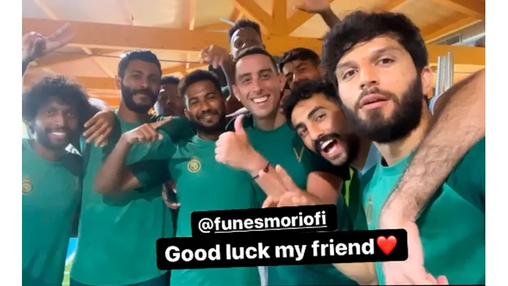 Ramiro Funes Mori ya se despidió de sus compañeros del Al-Nassr.