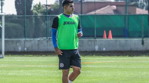 Sebastián Jurado en el entrenamiento de este martes